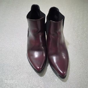 Santorini Brown Ankle Boots 3" Heels, Elastic Pull-on New Shelf Pulls US 5